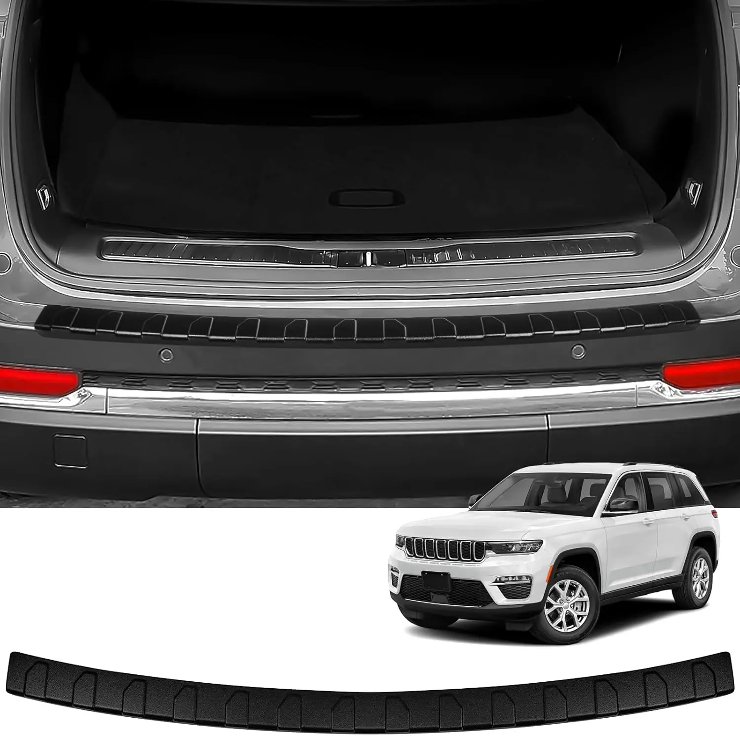 Rear Bumper Protector ABS Material for Jeep Grand Cherokee L 2021-2024 2025 Accessories Rear Bumper Guard Trunk Sill Protecto
