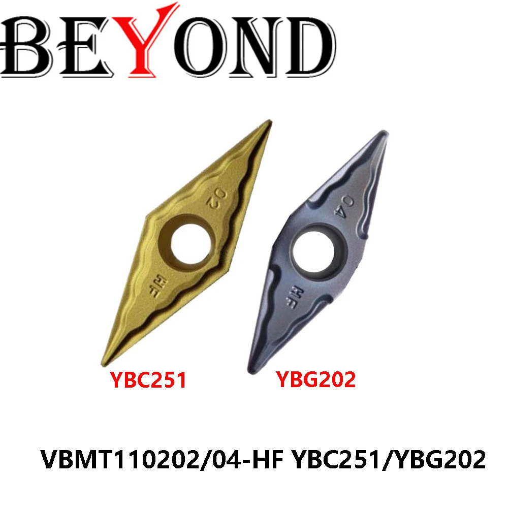 

Original VBMT110202-HF VBMT110204-HF YBC251 YBG202 BEYOND Carbide Inserts Cutter CNC Turning Tools VBMT110202 HF Machine Lathe