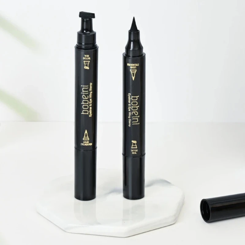 Liquid Eyeliner Pencil Super Waterproof Black Double-Headed Stamp Long Lasting Eyleliner Cat Eye maquiagem Cosmetic Makeup Tool