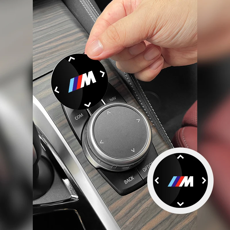 Auto Multimedia manopola pulsante decorazione adesivo accessori Auto per BMW M X1 X3 X5 X6 X7 E30 E90 M3 E84 E83 F25 E91 E60 F15 F16 E