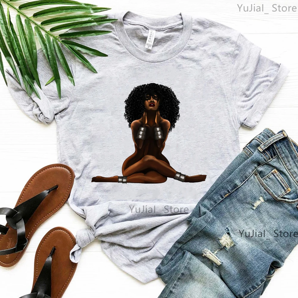 

My Skin Color Is Not A Crime Letter Print T Shirt Women Black Girls Magic Tshirt Femme Melanin Fashion T-Shirt Female Streetwear