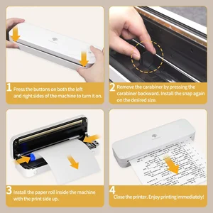 Phomemo-A4 Papel térmico, secagem rápida, documentos de impressora contínua, notas de estudo, 2 rolos, 3 rolos, 4 rolos, M08F, M832, M834, M835 8 principais vendas folha a4 termica - №4