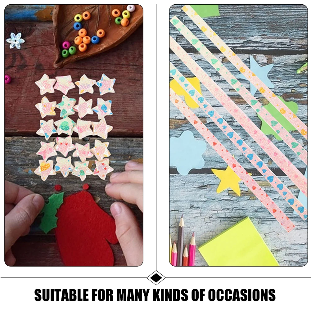 

240pcs Pearl Star Paper Origami Strips DIY Craft Gift Folding Washi Paper Stars Colorful Art Project Educational Toy