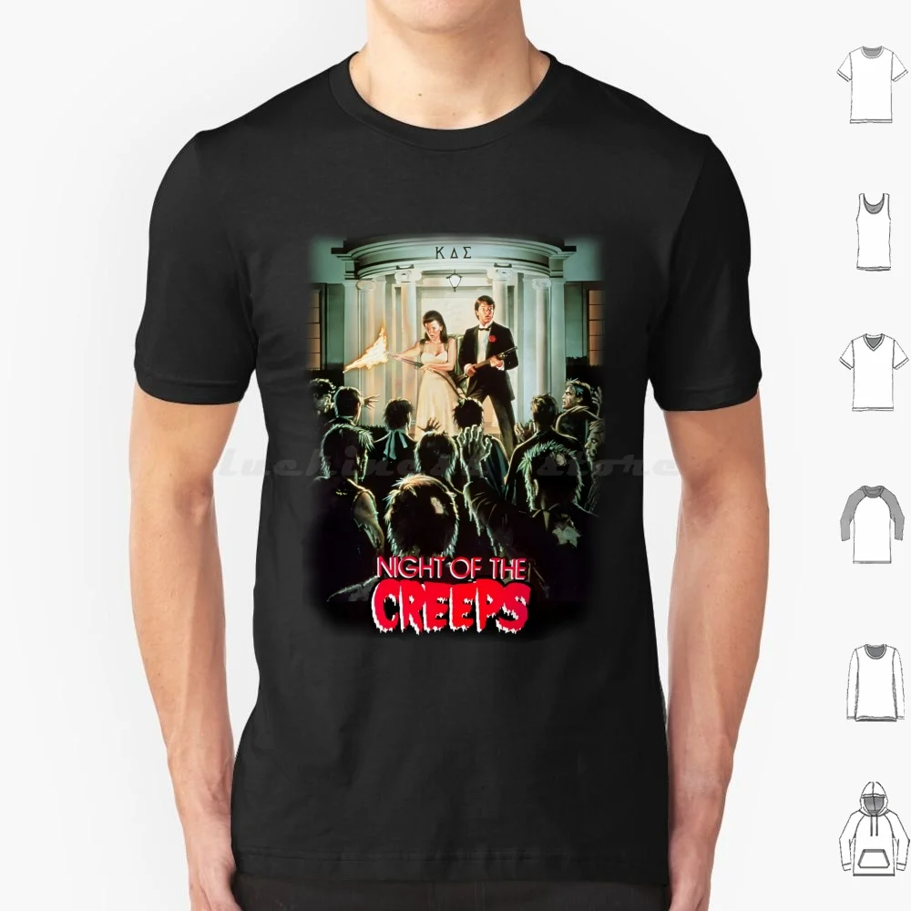 Camiseta Night Of The Creeps 6xl de algodón, camiseta genial de Night Of The Creeps, cinta VHS, terror, película de culto, cine de los años 80