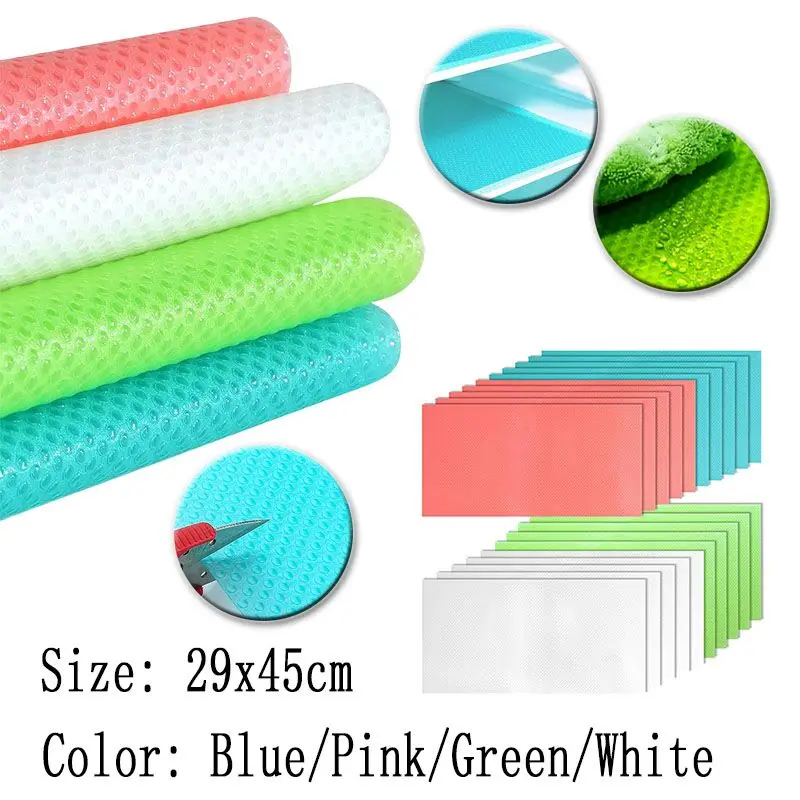 Universelles Kühlschrank-Einlagen-Set, flexible Kühlschrankmatten für Gefrierschrank-Crisper-Schubladen, leicht zu schneidende Regalpolster, 20/12/4 Stück