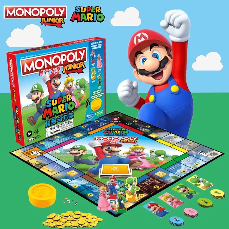 Hasbro Real Estate Tycoon Super Mario, party game, board game, toy card