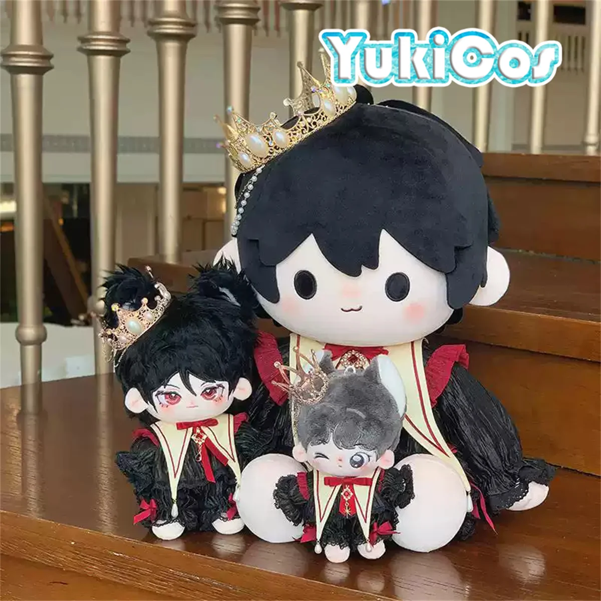 European Royal General Prince Black Pajamas Knight King Crown 15cm 20cm 40cm Plush Doll Doll's Clothes Dolls Accessories KN