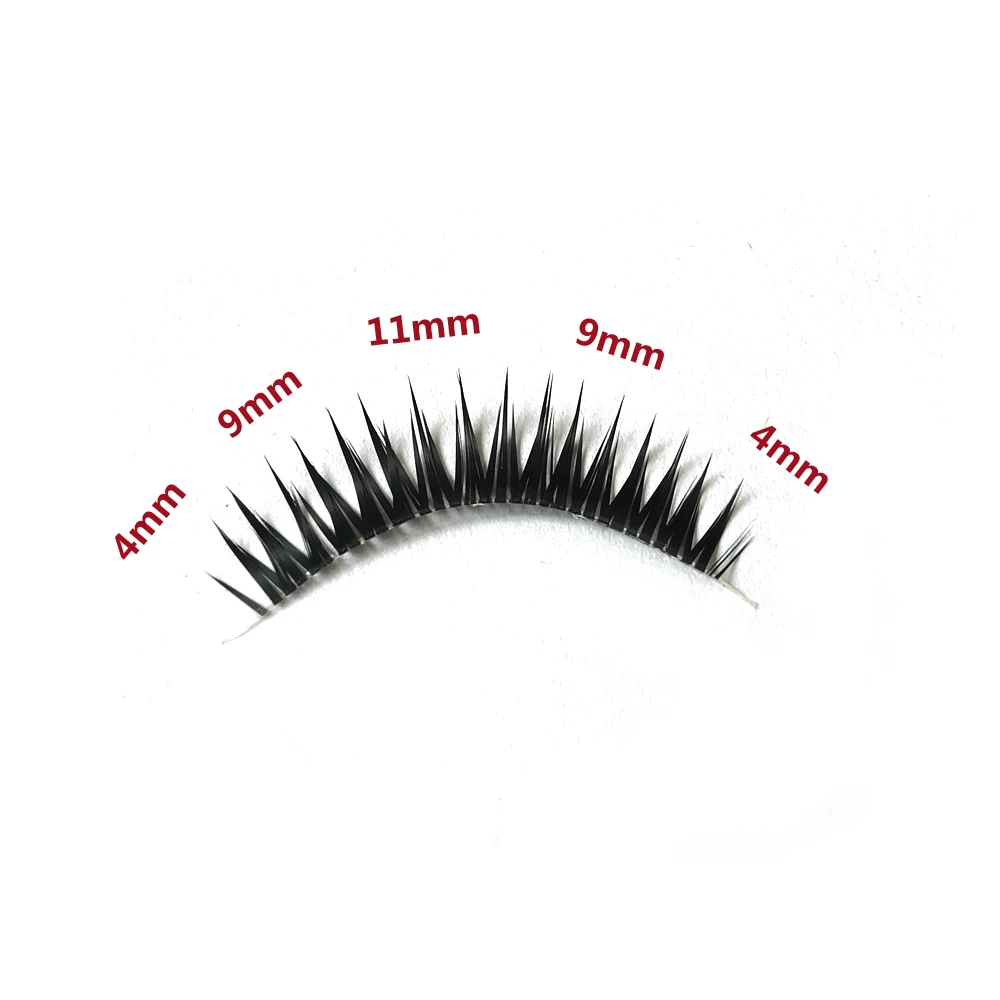 5 Paar natürliche dicke falsche Wimpern, flauschige 3D-Augenwimpern, handgefertigt, schwarzes Band, niedliche Comic-Augenwimpern, Cosplay, Kosmetik, Make-up