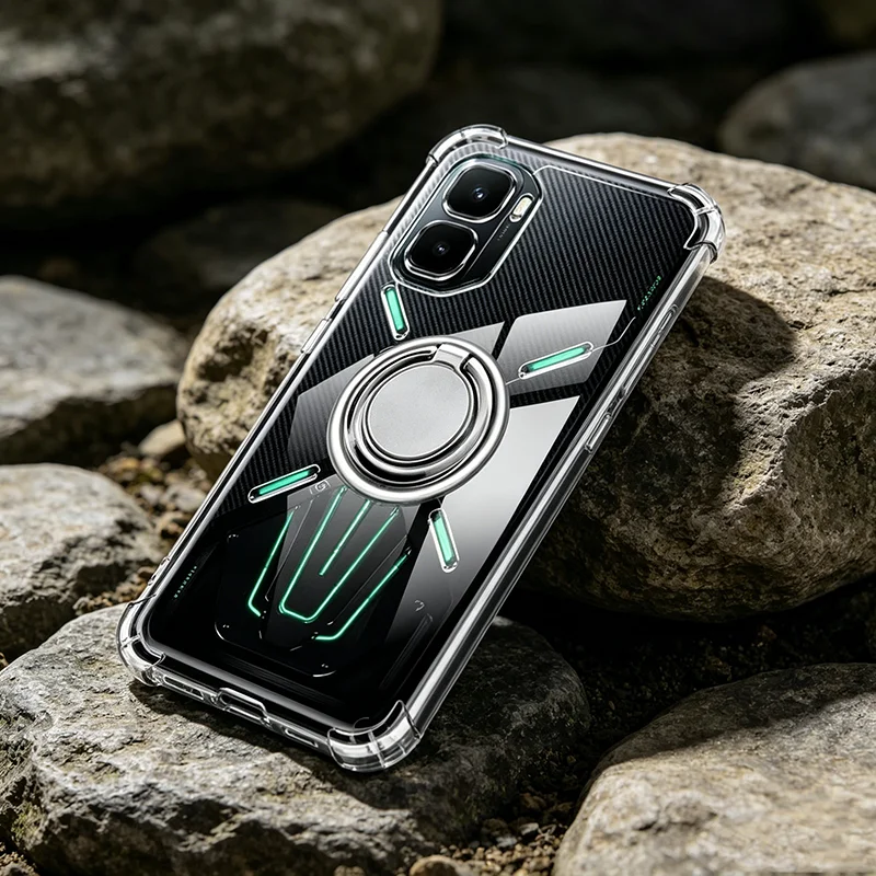 For Infinix GT 50 Pro 2026 GT50Pro 50Pro X6891 Back Ring Holder Bracket Phone Cover TPU Soft Silicone Case On InfinixGT50Pro