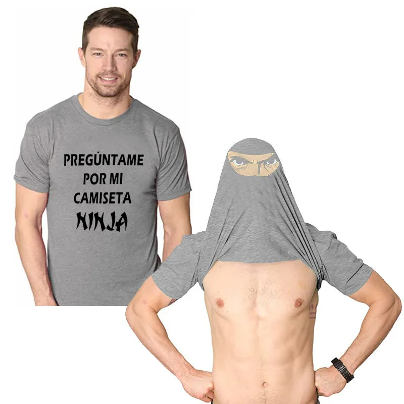 Fragen Sie mich nach meinem spanischen Ninja-T-Shirt Y2k. T-Shirt mit spanischem Spruch „Fragen Sie mich nach meinem Ninja-Verkleidungslook“. Personalisierte Kleidung als Geschenk. – Detail 4