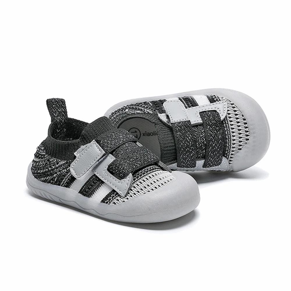 Baby Boys Girls Fashion Breathable Non-slip Knitted Sneakers Rubber-soled  Toddler Outdoor Walking Baby Shoes