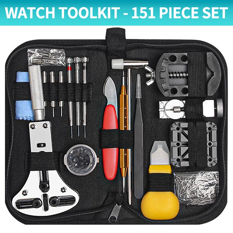 Watch Repair Tool Kit Watch Link Pin Remover Shell Opener Spring Bar Remover Watch Battery Replacement Strap Needle Set