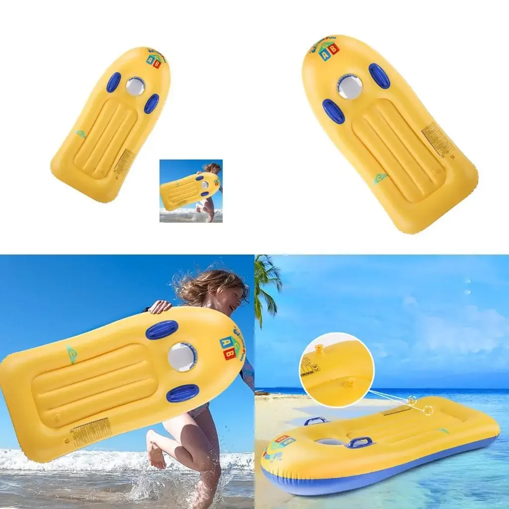 Надувной детский бодиборд с усиленными краями, устойчивая к разрыву ткань ПВХ, повышенная плавучесть, легкая конструкция, 15UB