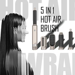 Hair Dryer 5 in 1 Multifunctional Electric Comb Negative Ion StraightComb Curling Iron Detachable Bruening Brush Hair Dryer