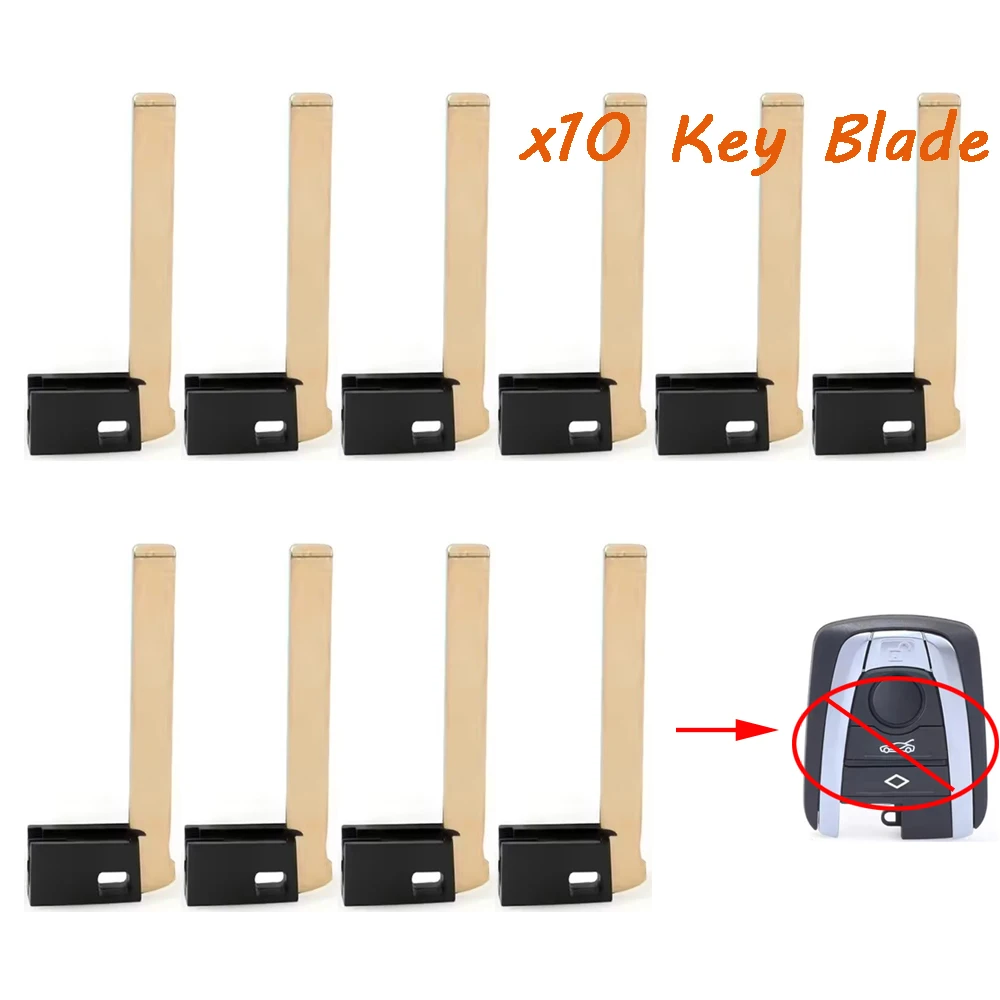 

KEYECU 10 пустой лезвие дистанционного ключа для BMW i3 i8 2014 2015 2016 2017 2018 2019 2020 для NBGIDGNG1 без чипа