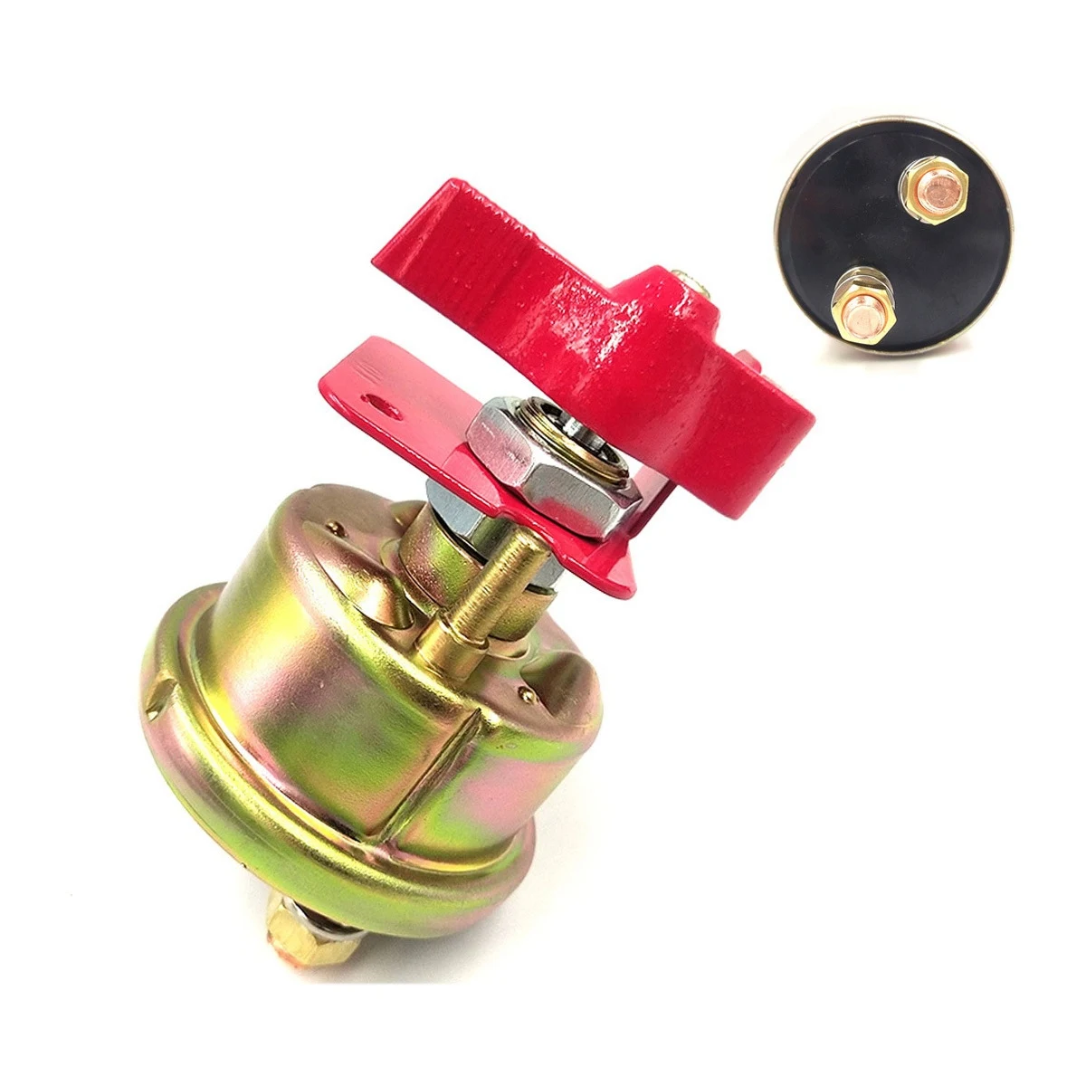 Battery Disconnect Switch Knob Type Battery Power Cut Off Isolator Main Power Switch with Lock Bracket