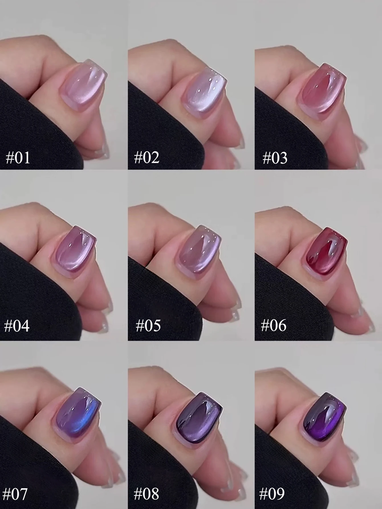 1-9pcs ZH Blue Purple Pink Nail Crystal Jelly Glass Bead Cat's Eye Gel Nail Polish 2025 Summer Resistant Whitening Gel Nail Art