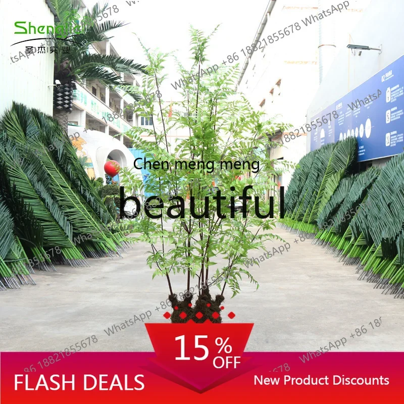 zJ Artificial Fern Tree Horsetail Fern Home Living Room Office Green  Potted Plants Nordic Plants GreenK182
