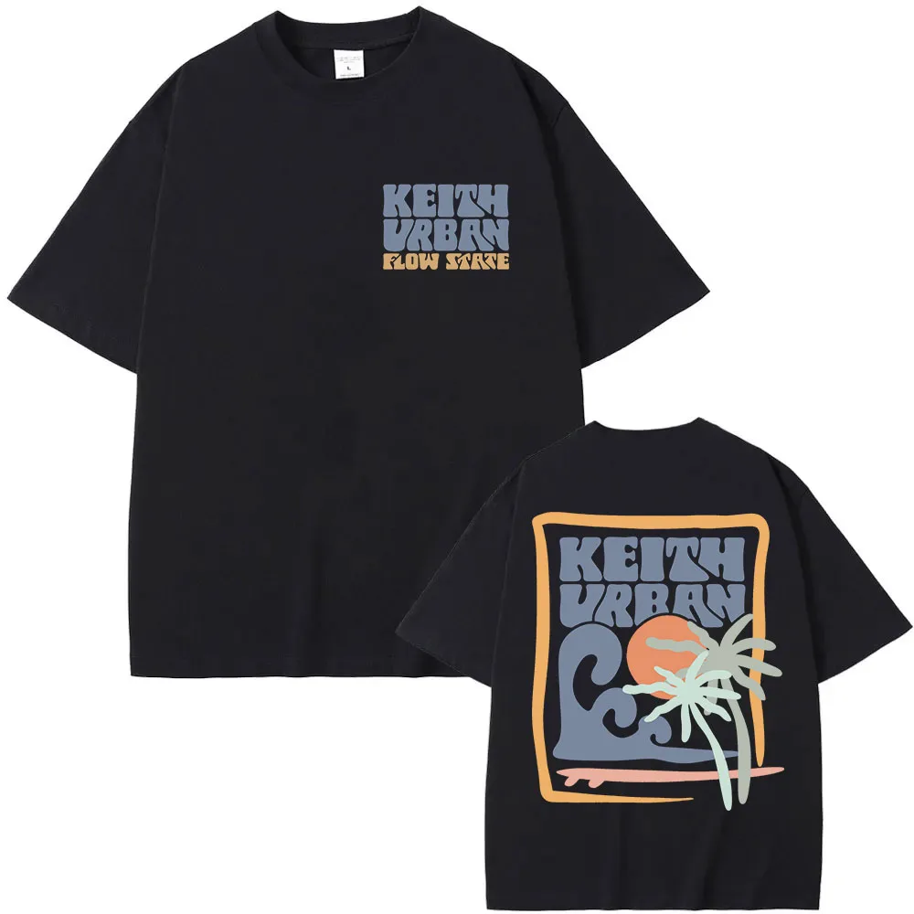 Keith Urban 2026 New Album Flow State Tour T-shirt Graphic Print Cotton Tees Streetwear Women Men Casual Round Neck Tops Summer