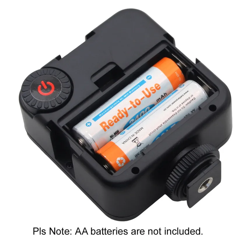 Мини-камера W49 с блокировкой, светодиодная лампа для видеокамеры с регулируемой яркостью, панельная лампа с башмаком и адаптером для Canon, Nikon, Sony, Pentax, DSLR