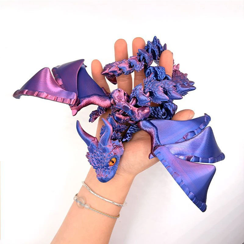 3D Printed Winged Carriage Dragon Figurine With Random Eyes Art Deco Resin Dragon Sculpture, Tabletop Animal Theme Deco 1PC 2026 view 5