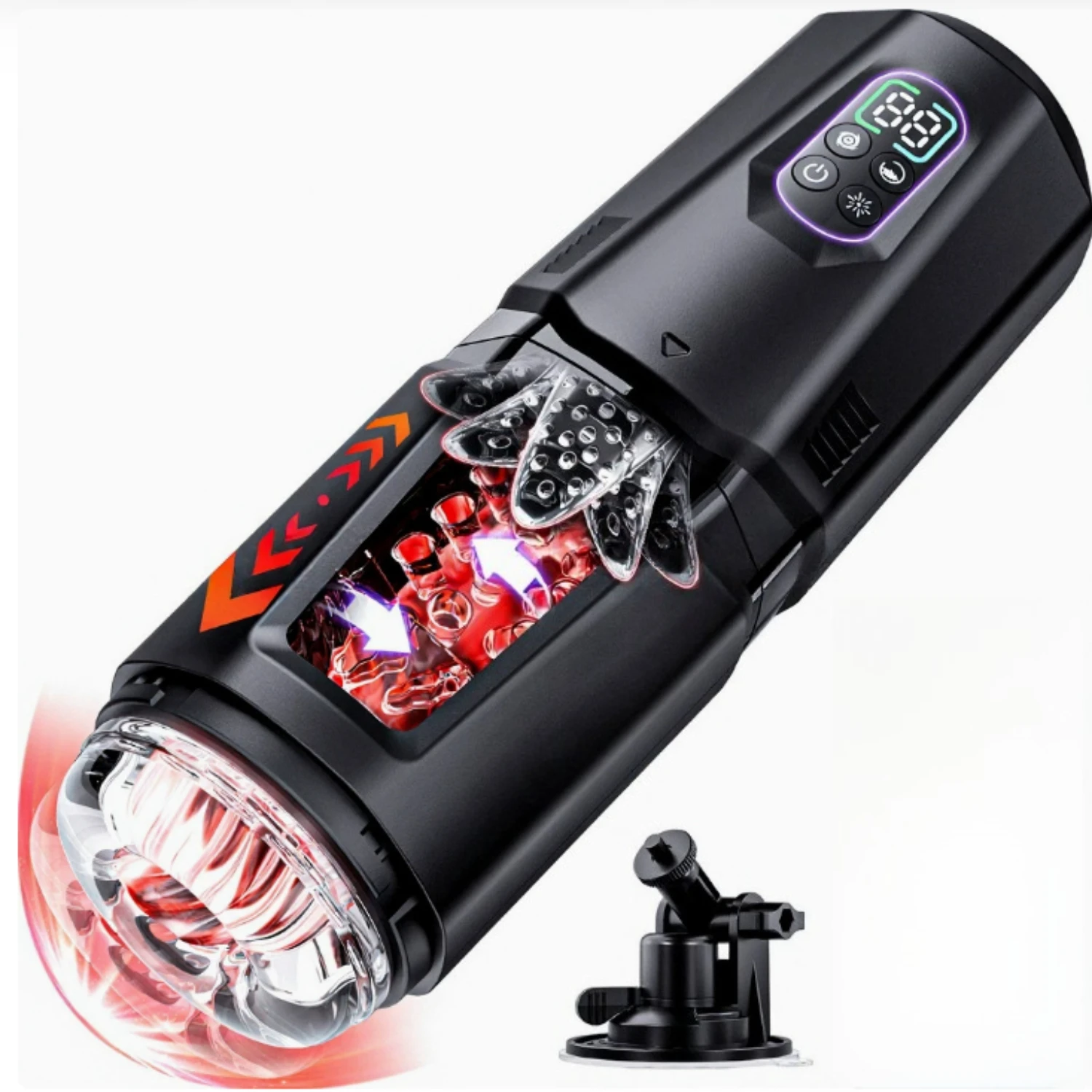 Automatic Masturbator Stroker Adult Toys with 7 Thrusting Rotating 7 Licking Vibrating Modes Hands-Free Sex Machine Pocket Pussy