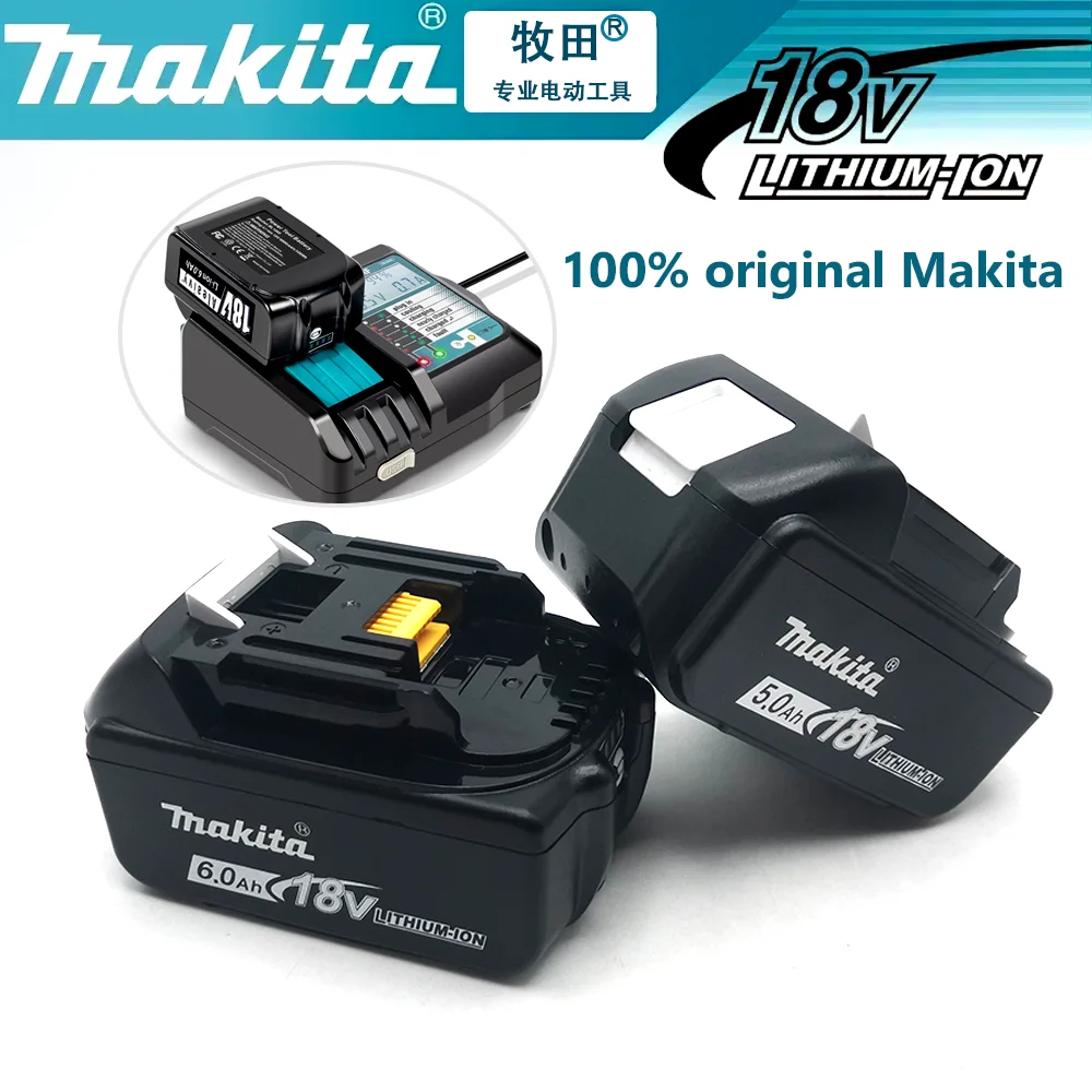 

BL1850 BL1860 BL1860 BL1830 BL1815 BL1840 LXT400 Original 18V Makita Battery Lithium 3.0Ah 6.0Ah 5.0Ah 9.0Ah
