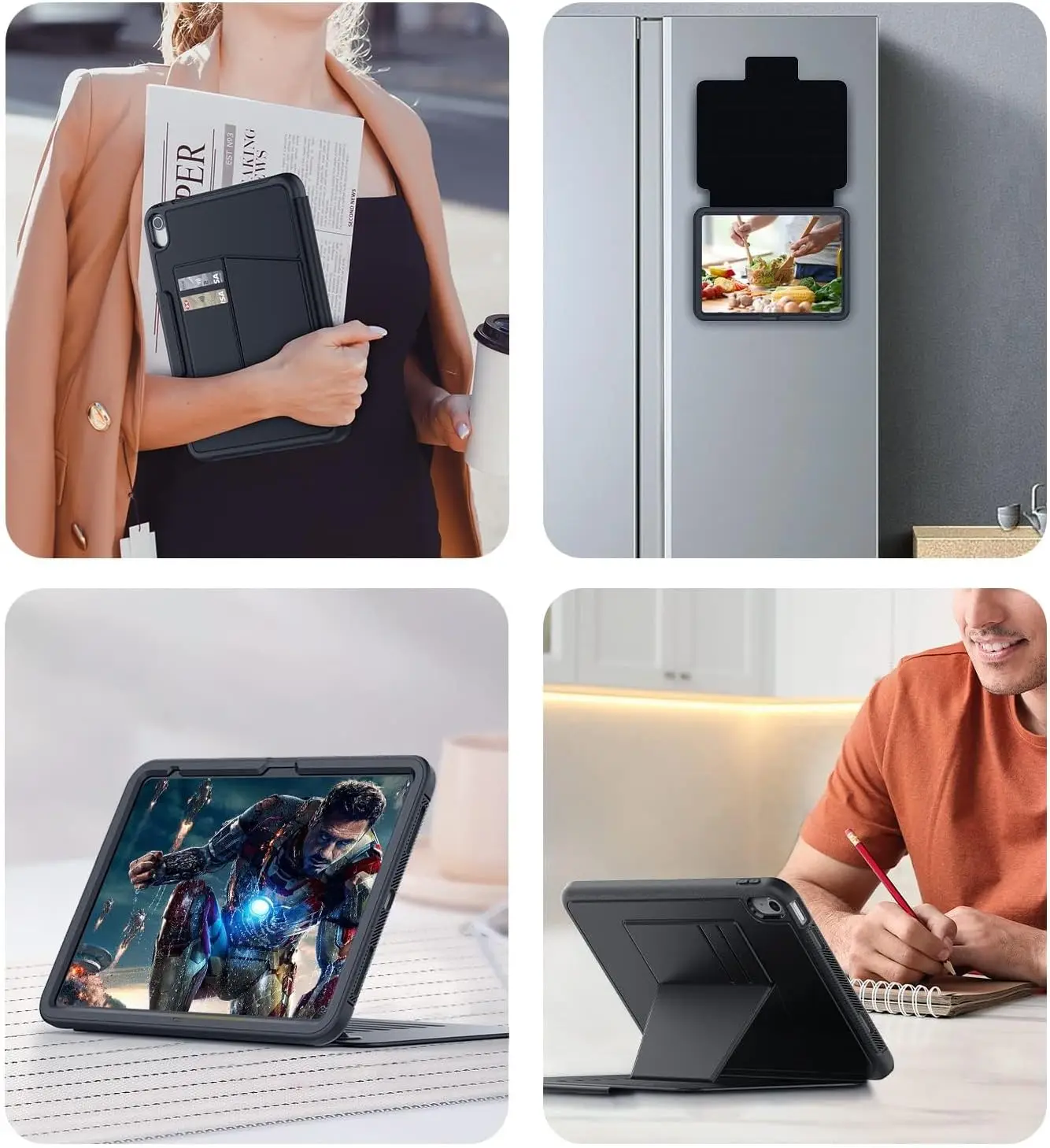 Magnet Smart Case For iPad A16 11th 2025 10th Generation 10.9 2022 Shockproof Cover Multi-angle Kickstand Buckle Auto Sleep Case