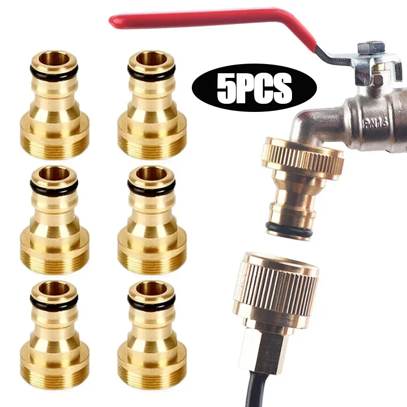 

5/1Pcs Brass Tap Connector Universal Kitchen Bathroom Faucet Tap Connector Garden Irrigation Faucet Nozzle Adapter Garden Tools