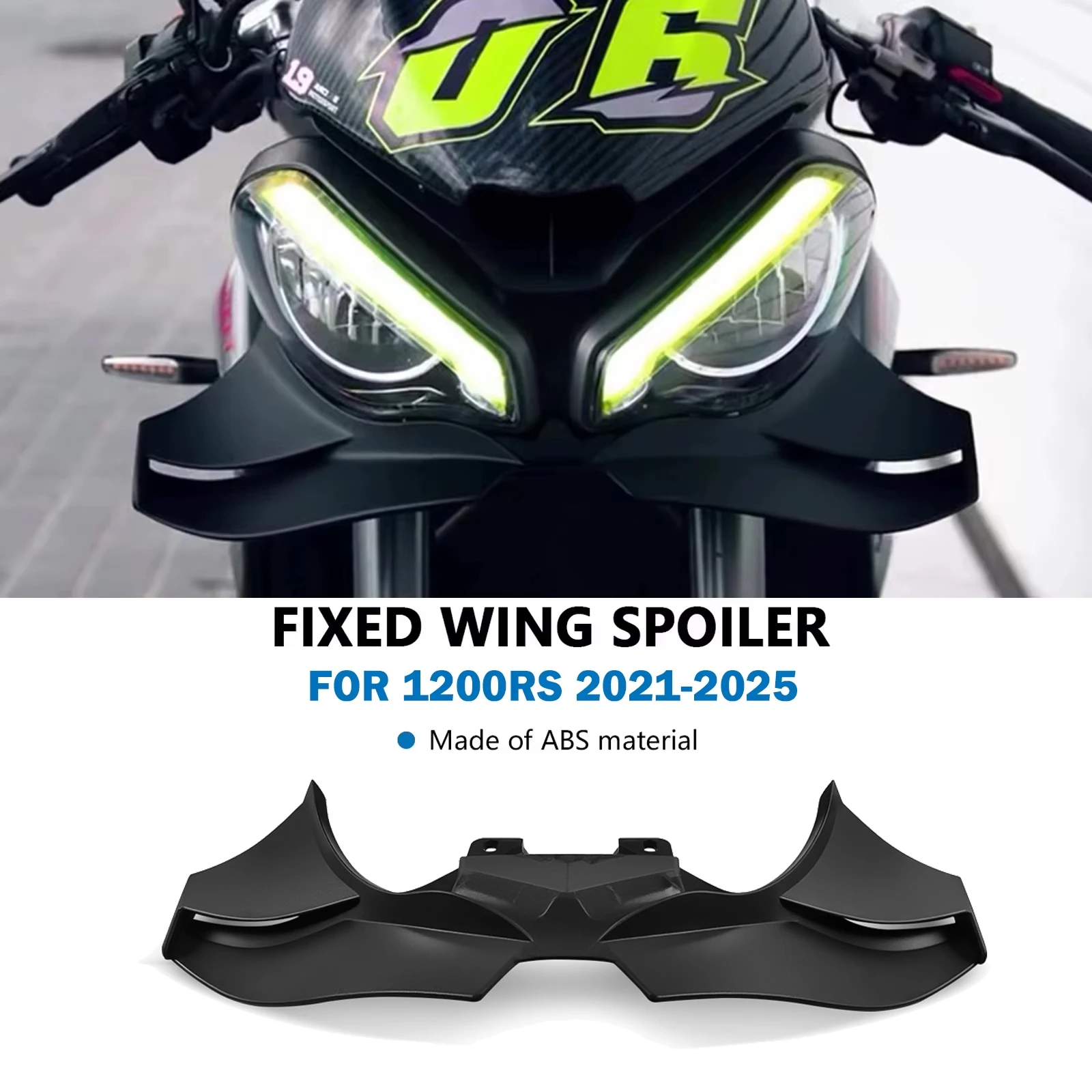 

Для Speed Triple 1200RS 2024 2025 1200rs 2021-2025 мотоциклетное аэродинамическое крыло, передний спойлер, прижимная сила, передние спойлеры, крылышко
