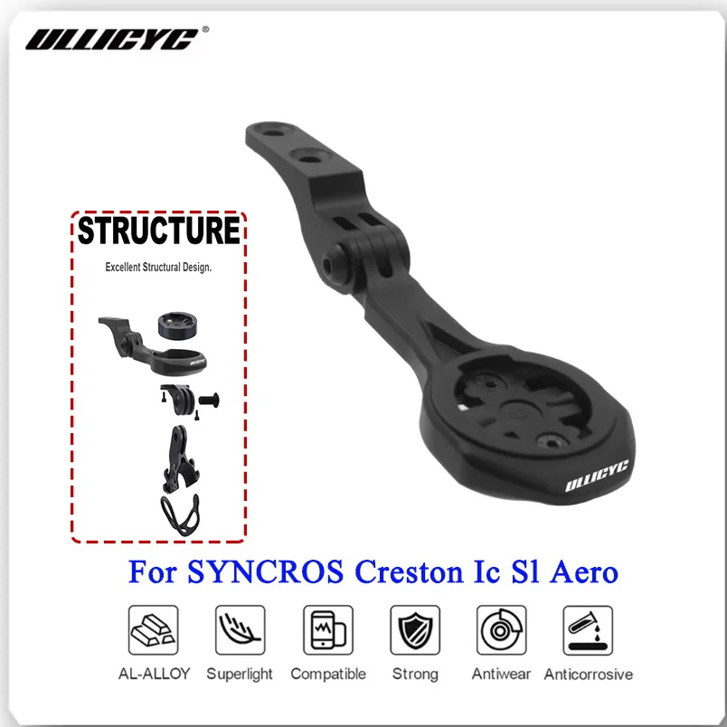 

For SYNCROS Creston Ic Sl Aero Integrated Handlebar Cockpit Computer Mount Compatible with GPS/Garmin/Bryton/Wahoo Aluminum Allo