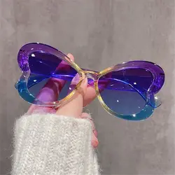 Gradient Butterfly Sunglasses Trendy Colorful Candy Color Shades UV400 Ladies Party Eyewear