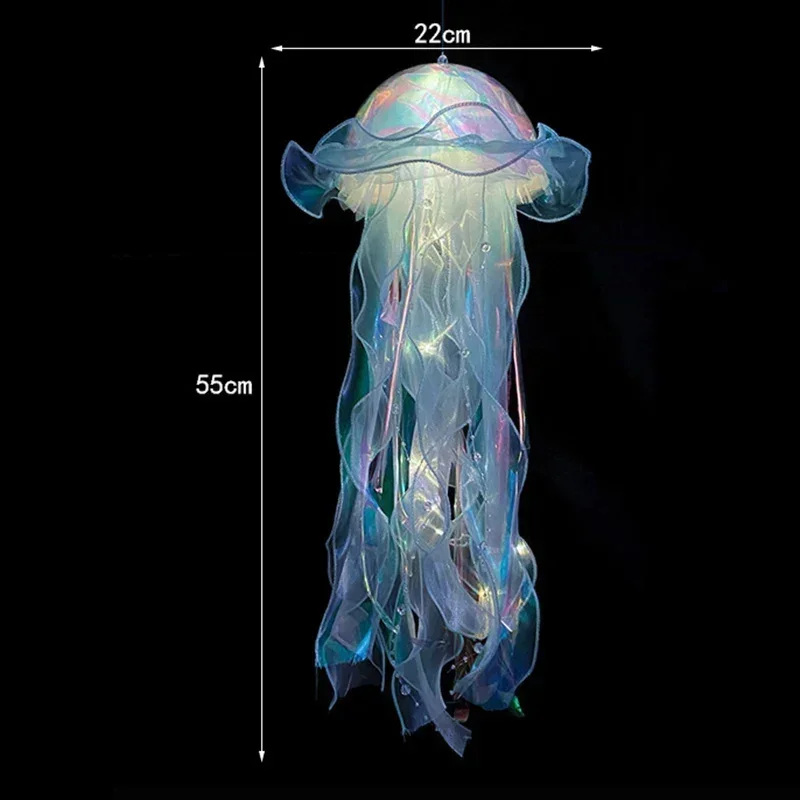 Jellyfish Lamp Portable Flower Lamp Girl Room Atmosphere Decoration Lamp Bedroom Night Lamp Home Decoration