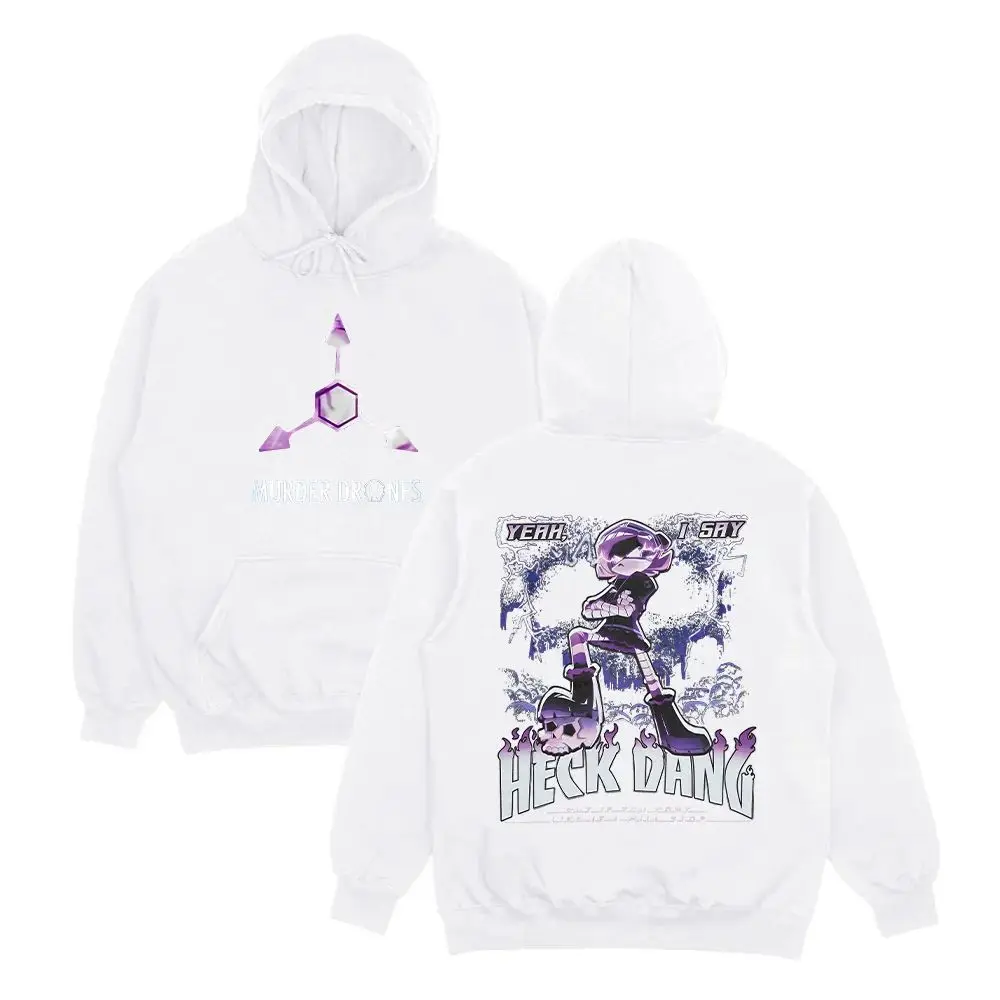 

Y2K забавная одежда в стиле аниме в стиле ретро, убийства, дроны, толстовки с капюшоном Absolute Solver, модная крутая уличная одежда, флисовые свободные пуловеры унисекс
