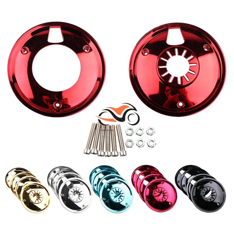 For HONDA DIO 50 For YAMAHA JOG 50 Vino 5AU Motorcycle Scooter Chrome Wheel Cover 10-Inch Drum brake Wheel Protective Cover