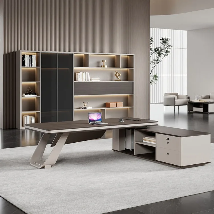 Chairperson's Office Boss Desk Modern Simple Table and Chair Combination