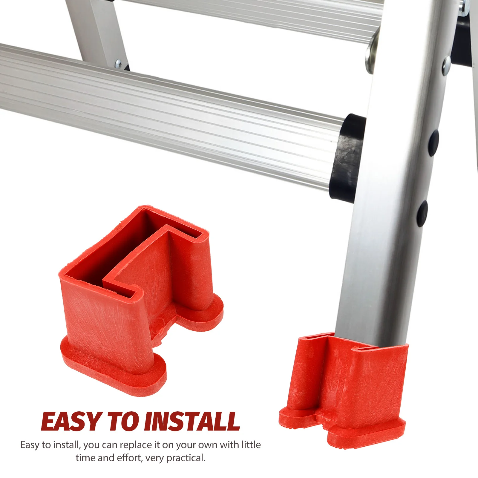 

4Pcs Replacement Ladder Feet Covers Non-Slip Rubber Pads for Step Extension Ladders Floor Protector Ideal for Indoor Outdoor Use