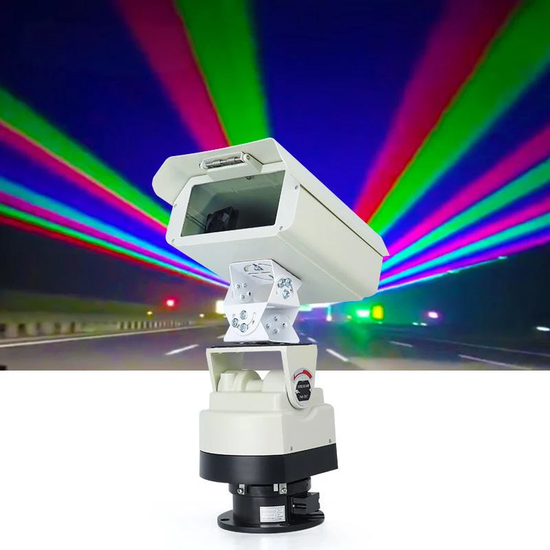 Waterproof 12W Full Color RGB Moving Head Laser Light Movable Rotating Landmark Roof Raiway Laser Light Projector Outdoor