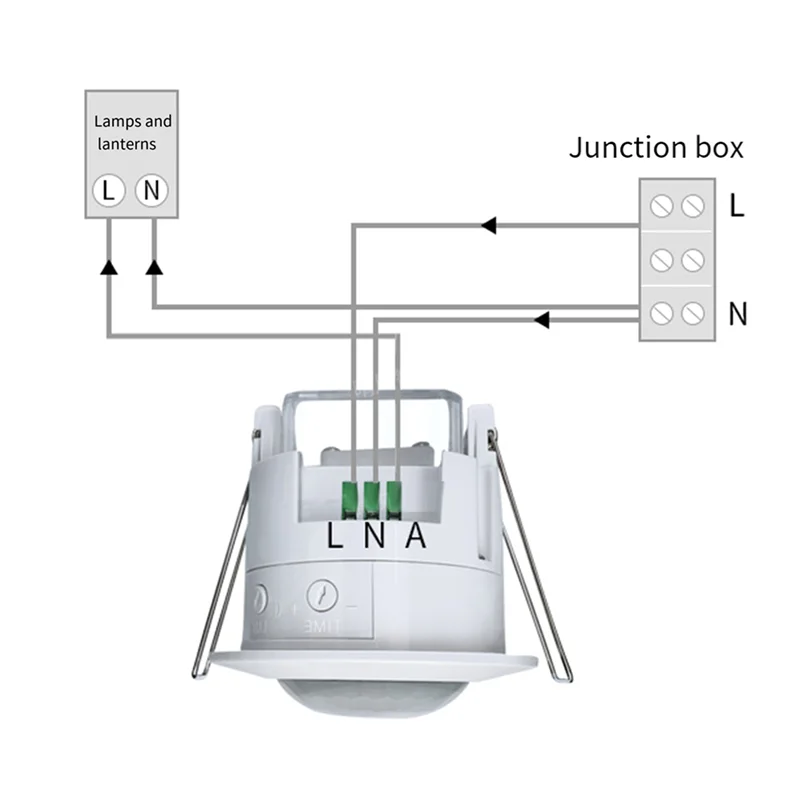 ABVO-3X Ceiling Recessed PIR Motion Sensor Infrared Adjustable Detector For Corridor Warehouse Stairs Porch Lamp Switch