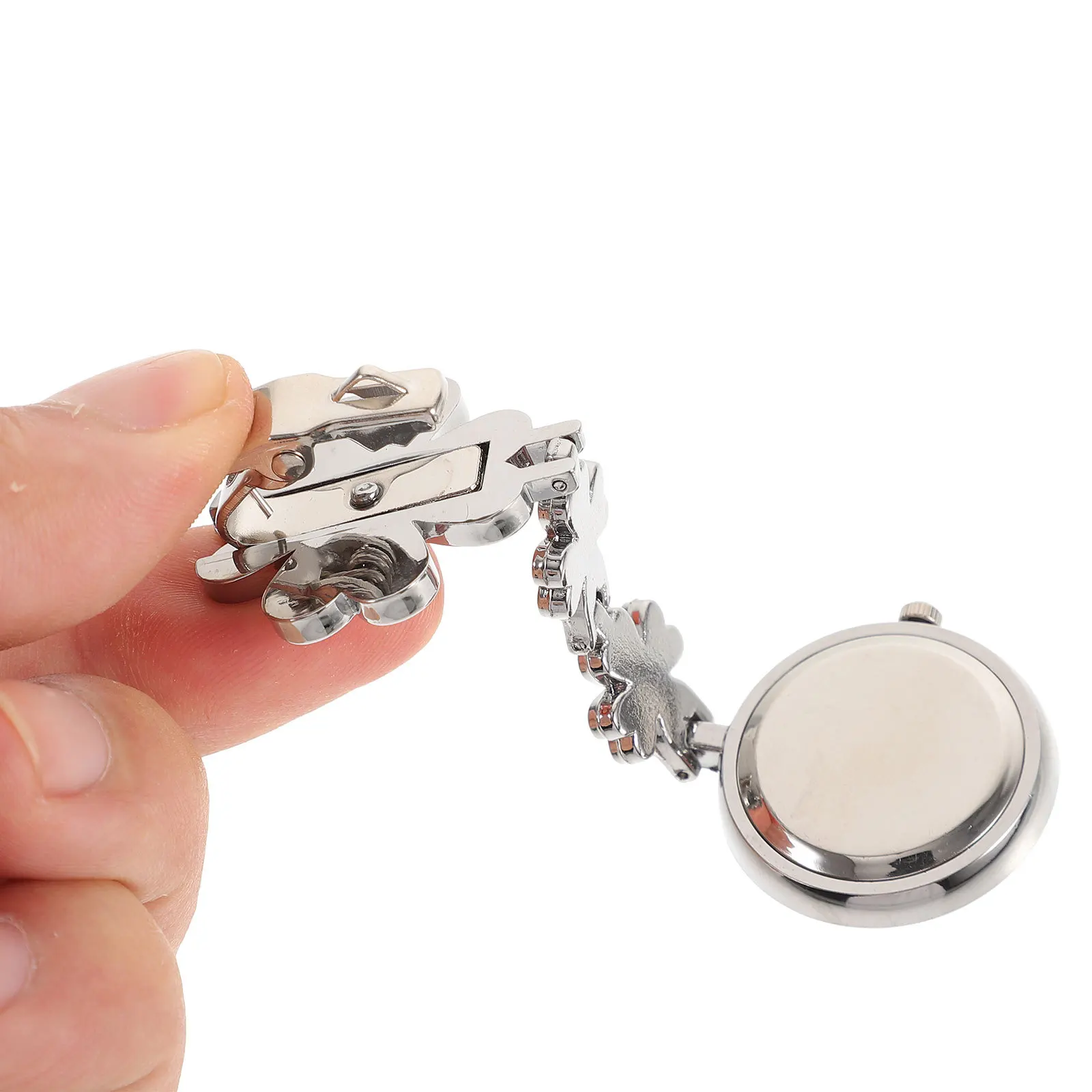 مشبك ساعة ممرضة بنمط وردي معلق للنساء لطلاب المرضعات حقيبة ظهر موحدة خفيفة الوزن وقت الامتحان