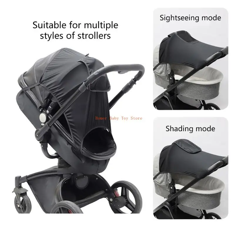 

J0PF Upgrades Baby Stroller Sun Cover Breathable Sunshade Protective Case for Pram