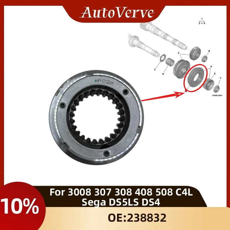 Gearbox Synchronizer 238832 for Peugeot 3008 307 308 408 508 for Citroen C4L Sega DS5LS DS4