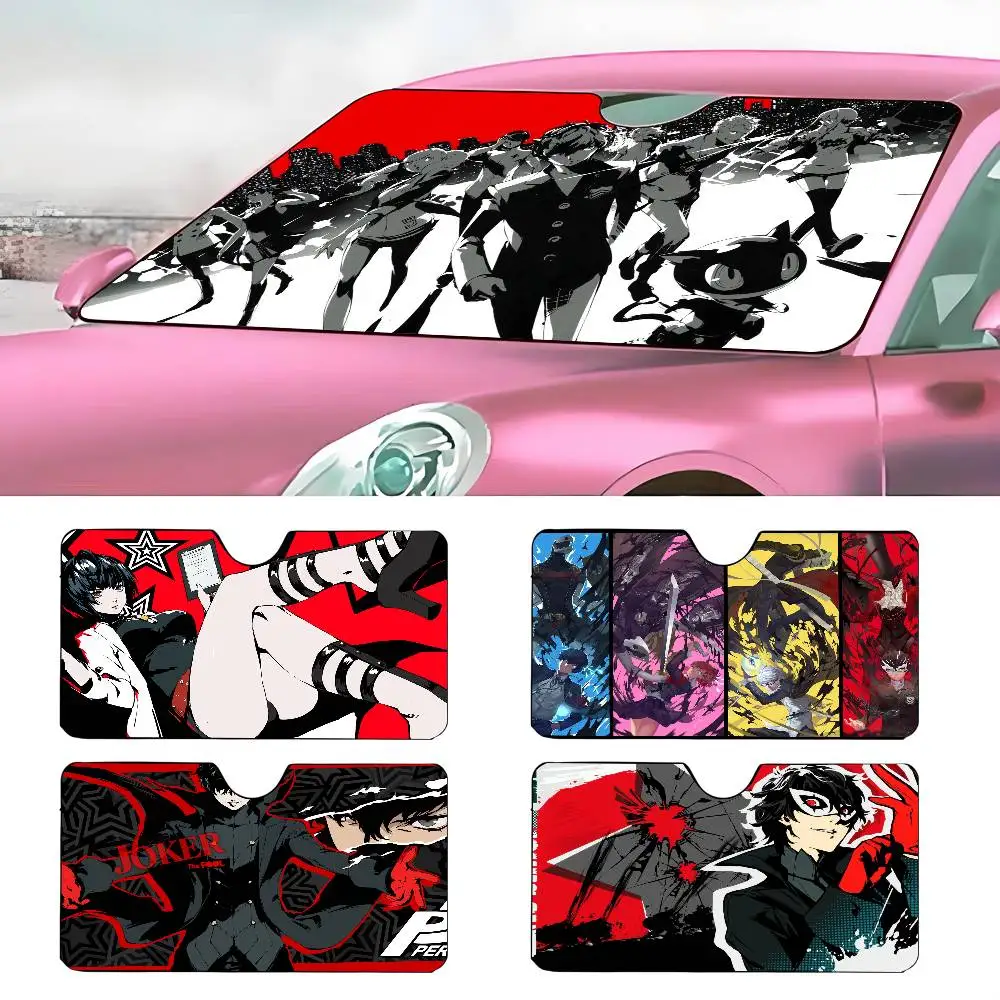 

ANIME P-P-pERSONAES Автомобильный солнцезащитный козырек, зонтик от солнца на лобовое стекло автомобиля, защита от ультрафиолета и внутренний охладитель