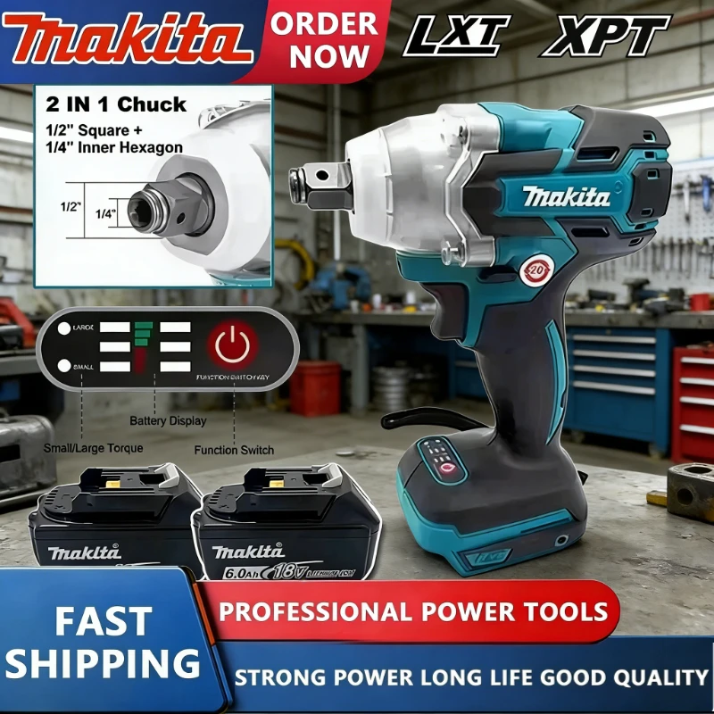 

Makita DTW600 Brushless Electric Wrench Impact Wrench Cordless Auto Repair Power Tools High Torque Rechargeable Tool 18V