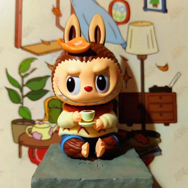 

Authentic Bestseller Popmart Labubu Monster Zimomo Warm Sweater And Retro Fast Food Restaurant High Quality Desktop Decoration