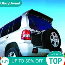 UBUYUWANT 미쓰비시 파제로 IO 1996-2004 용 자동차 스포일러, 프라이머 컬러 테일 윙 장식, 리어 트렁크 스포일러