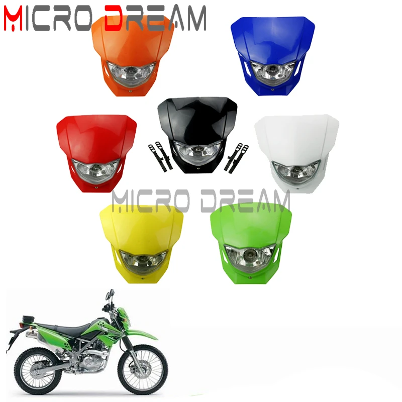 Motorcycle Bulb Headlight Enduro Dual Sport Head Light 7 Colors Firing Headlamp For Suzuki DR650 DRZ400 RM85 RMZ-250 450 DRZ 125