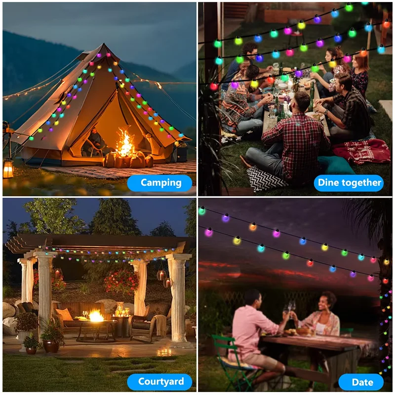 WS2812B RGB LED String Garland Light 10m 5m Smart IC APP Bluetooth Remote Fairy Lights Dreamcolor Garden Party Christmas Decor image 6