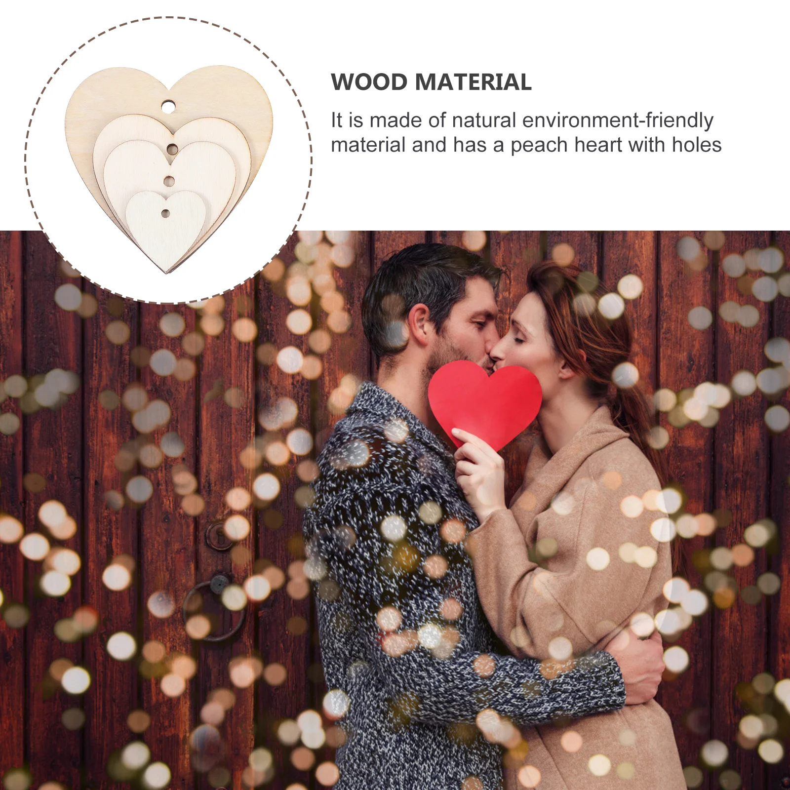 

110Pcs Heart Wood Slices Unfinished Natural Cutout for DIY Painting Crafts Valentine Decorations Kids Art Projects School Camp