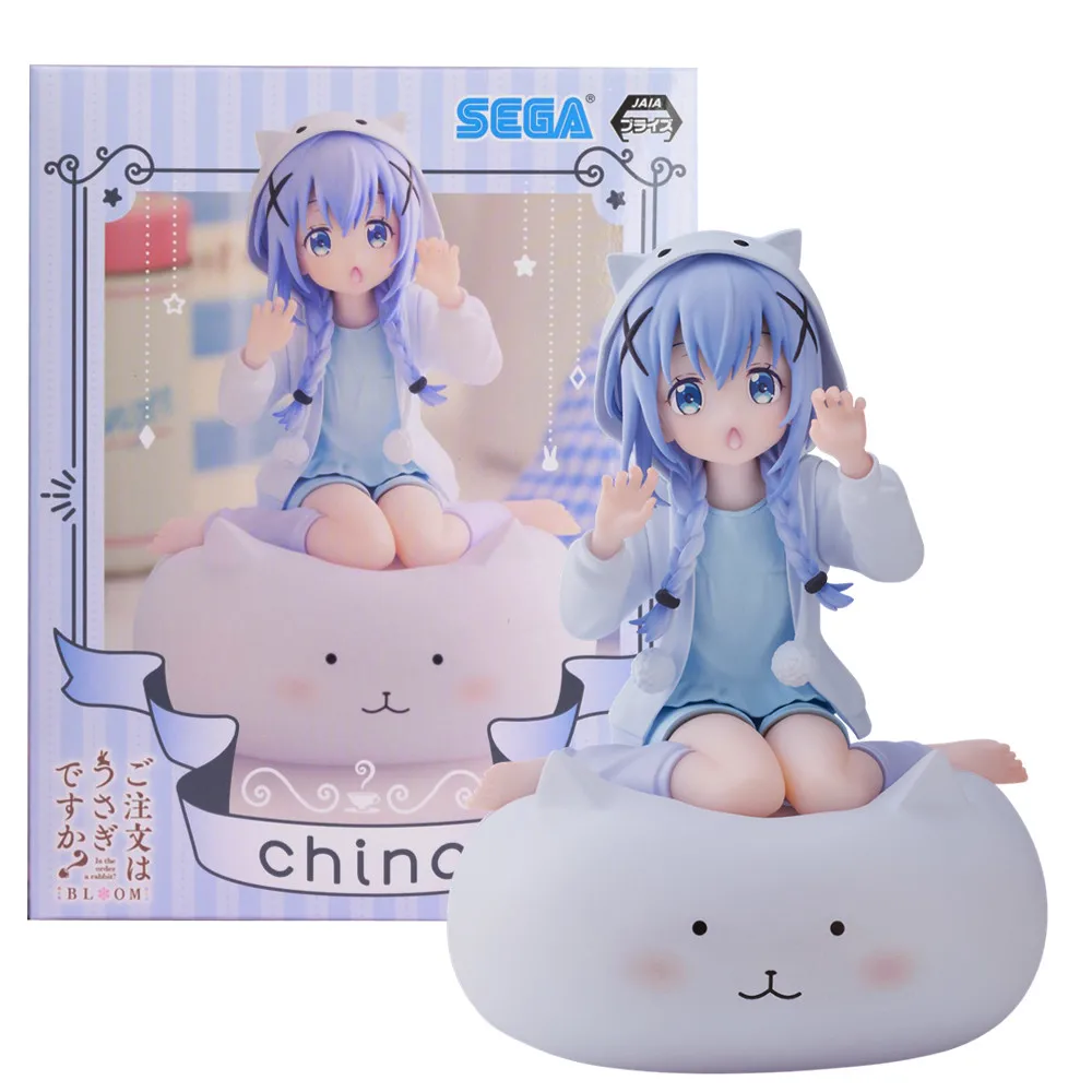 21CM Anime Is The Order A Rabbit Kafuu Chino Hoto Kokoa Anime Model Sitting Pajamas Outfit Toy Gift Collection Action Figure